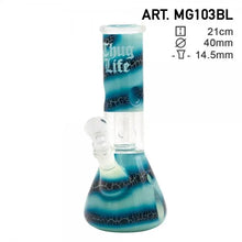 Thug Life | 8" Blue Ocean Swirl Water Pipe