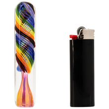 LA Pipes "Twisted Rainbow" Fumed Glass Chillum