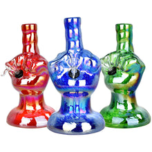 Number One Electroplated Soft Glass Water Pipe - 8.25" / Colors Vary