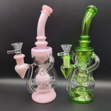 Swiss Holed Hollowfoot Recycler Water Pipe 10"