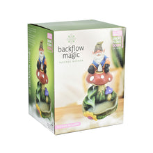 Gnome On A Mushroom Backflow Incense Burner - 7"