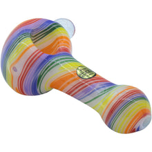 LA Pipes Rainbow Spirals Glass Pipe on White