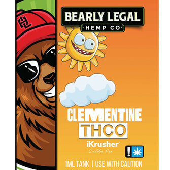 Clementine | THC-O Acetate Vape Tank | Bearly Legal Hemp Co . | 1ml