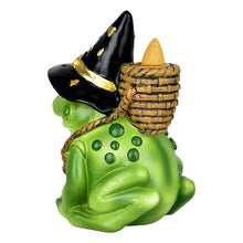 Bewitching Frog Back Flow Incense Burner - 5"