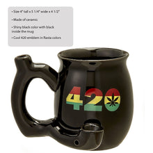 420 Mug - Black Mug with Rasta Colors