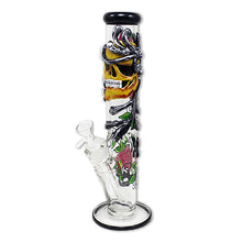 14" heady clay skull striaght tube