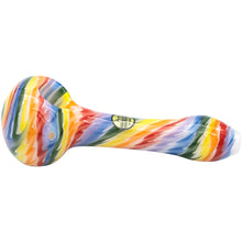 LA Pipes Rainbow Tie-Dye Glass Spoon Pipe on White