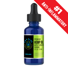 CBD Oil Tincture Full Spectrum w/Turmeric Anti-Inflammatory -  1500mg | 25mg/day | 40 Day