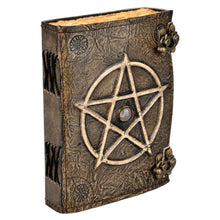 Pentagram Embossed Leather Journal w/ Metal Closure - 5" x 7"