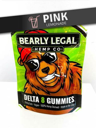 Pink Lemonade | Delta 8 THC Gummies | 25mg | Bearly Legal Hemp Co.