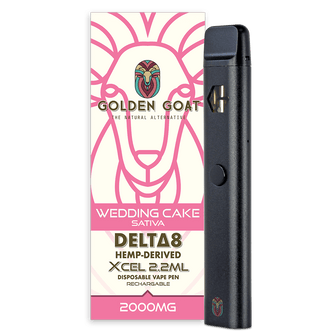 Delta-8 THC Vape Device, 2000mg, Rechargeable/Disposable - Wedding Cake