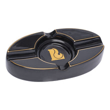 Lucienne Black Oval Cigar Ashtray - 7.5" x 3.8"