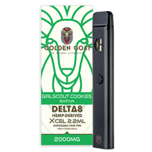 Delta-8 THC Vape Device, 2000mg, Rechargeable/Disposable - Girl Scout Cookies