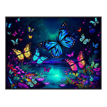 Butterfly World Black Light Reactive Wall Tapestry - 81"x53"