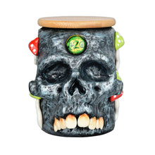 Pulsar Third Eye Shroom Skull Glass Jar - 4.25"