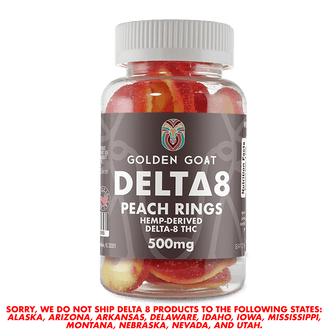 Delta 8 Gummies 500mg - Peach Rings