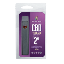 Golden Goat CBD Rechargeable Vape Device 1200MG, Durban Poison (Sativa)