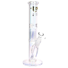 Diamond Glass Gold Pearl 8-Arm Perc Water Pipe - 12" / 14mm F / Colors Vary