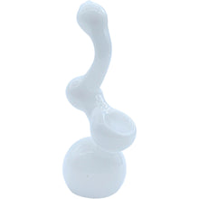 LA Pipes "Ivory Sherlock" Glass Sherlock Bubbler Pipe