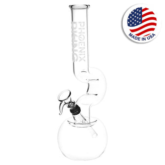 Phoenix Rising Switchback Beaker Water Pipe - 11.25" / Clear