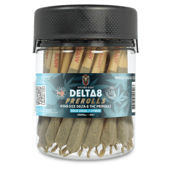 Delta 8 Doobies, King Size Jar, 50ct 100MG - Sour Diesel