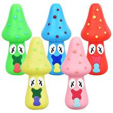 Spacey Facey Mushroom Silicone Hand Pipe - 3" / Assorted Colors 5 pcs