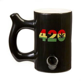 420 Mug - Black Mug with Rasta Colors