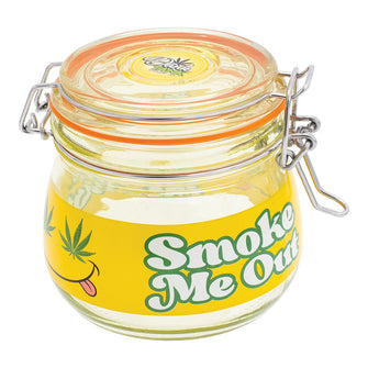 Fujima Dank Tank Smiley Smoke Me Out Glass Jar - 500ml