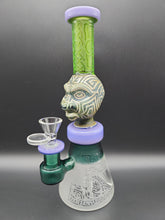 9" Aztec Face Beaker Water Pipe